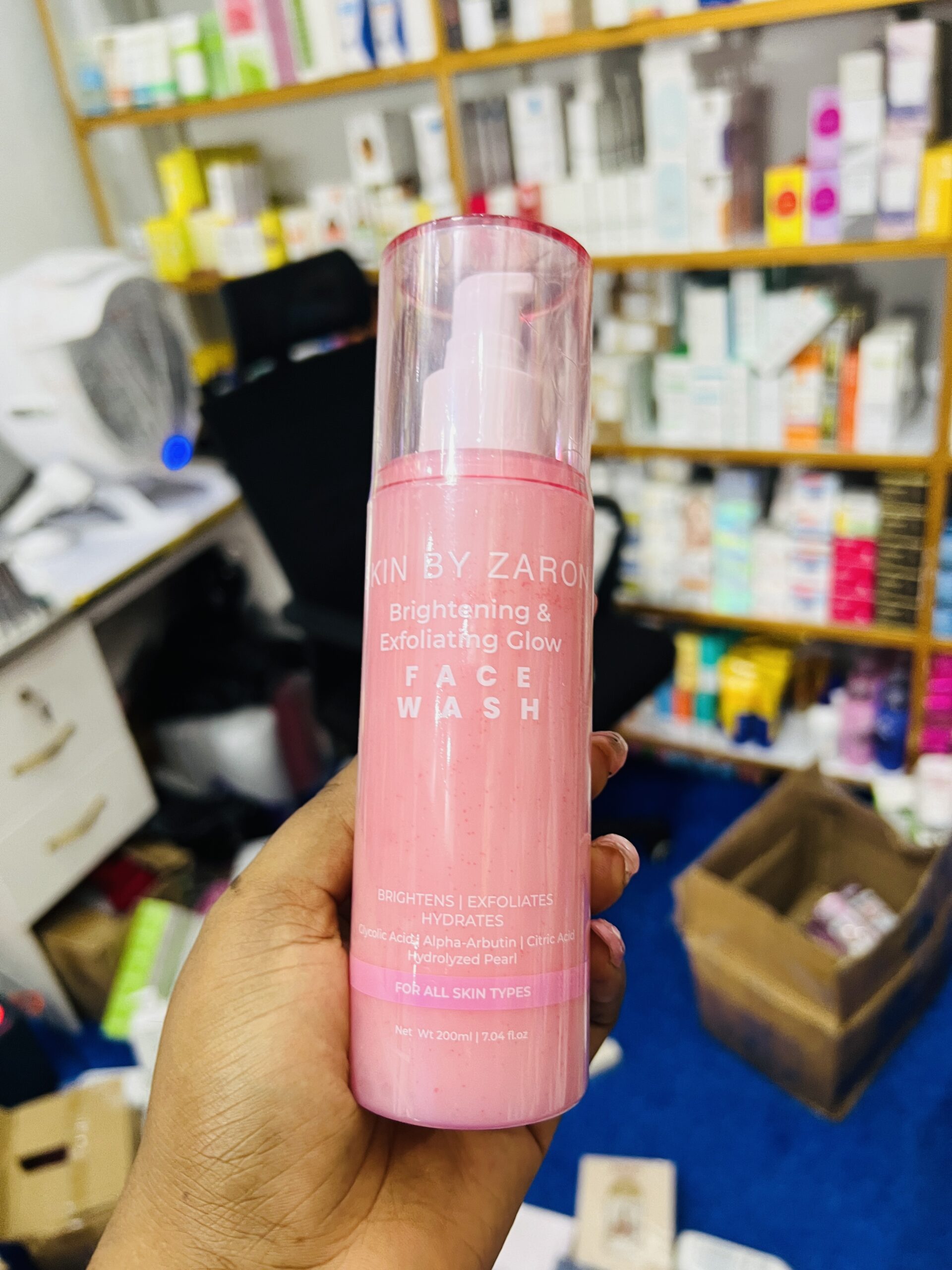 Skin by zaron brightening & exfoliating glow face wash